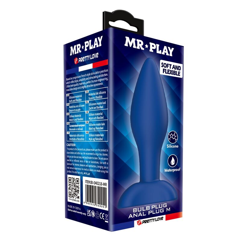 Mr Play-Dop Anal Conic din Silicon Albastru Mărimea M 3 MR PLAY - TAPERED SILICONE ANAL PLUG BLUE M · Jucarii Anale (imaginea 3)