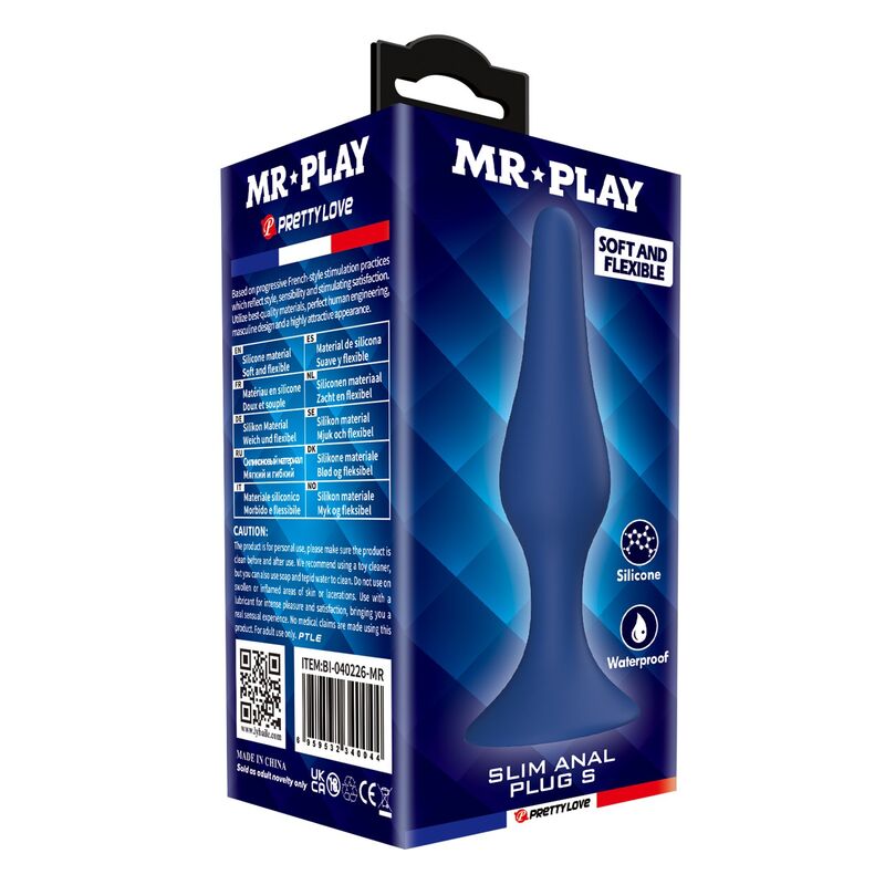 Mr Play-Dop Anal Slim din Silicon Albastru Mărimea S 7 MR PLAY - BLUE SILICONE SLIM ANAL PLUG SIZE S · Jucarii Anale (imaginea 7)