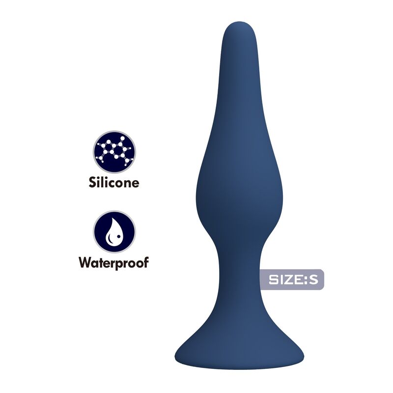 Mr Play-Dop Anal Slim din Silicon Albastru Mărimea S 2 MR PLAY - BLUE SILICONE SLIM ANAL PLUG SIZE S · Jucarii Anale (imaginea 2)