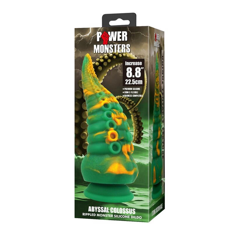 Power Monsters-Abyssal Colossus Dildo Fantasy 22,5 cm 3 POWER MONSTERS - ABYSSAL COLOSSUS BICOLOR FANTASY SILICONE DILDO 22.5 CM Ø 6 CM · Dildo & Stimulatoare (imaginea 3)