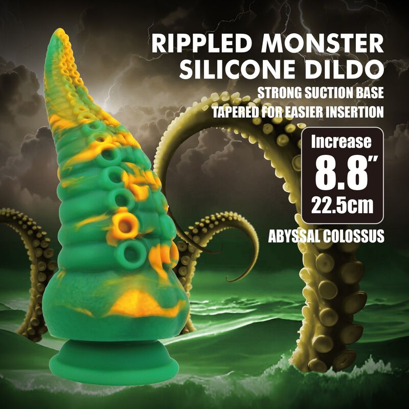 Power Monsters-Abyssal Colossus Dildo Fantasy 22,5 cm 8 POWER MONSTERS - ABYSSAL COLOSSUS BICOLOR FANTASY SILICONE DILDO 22.5 CM Ø 6 CM · Dildo & Stimulatoare (imaginea 8)
