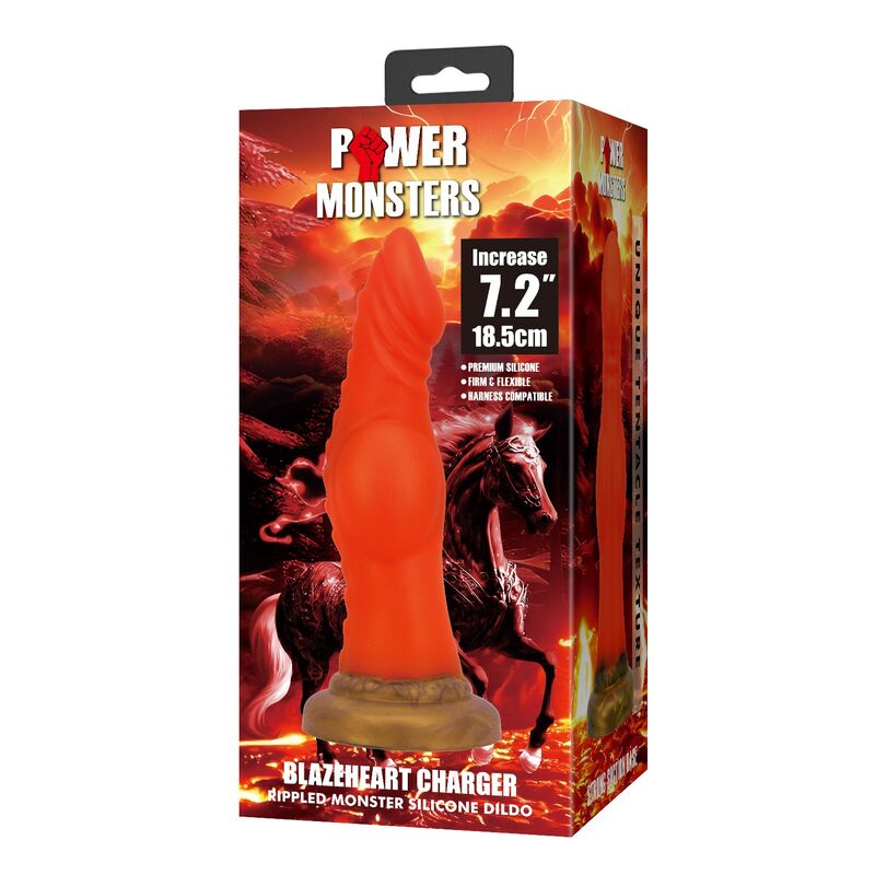 Power Monsters-Blazeheart Charger Dildo Fantasy 18,5 cm 3 POWER MONSTERS - BLAZEHEART CHARGER FANTASY SILICONE DILDO 18.5 CM Ø 4.5 CM · Dildo & Stimulatoare (imaginea 3)