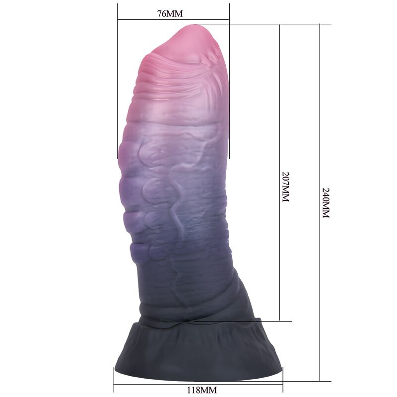 Power Monsters-Dreadful Fiend Dildo Fantasy 24 cm 5 POWER MONSTERS - DREADFUL FIEND BICOLOR FANTASY SILICONE DILDO 24 CM Ø 6 CM · Dildo & Stimulatoare (imaginea 5)