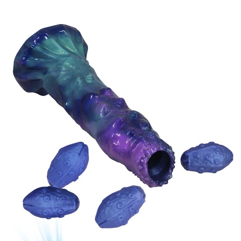 POWER MONSTERS - DUSKWALKER SENTINEL TRICOLOR INFLATABLE FANTASY SILICONE DILDO 23 CM Ø 5 CM · Dildo & Stimulatoare (imaginea 8)