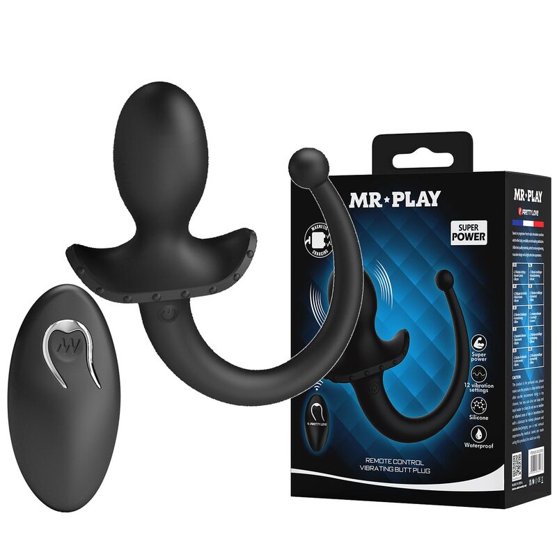 MR PLAY - WIRELESS REMOTE CONTROL ANAL AND PERINEUM VIBRATOR BLACK · Jucarii Anale (imaginea 7)
