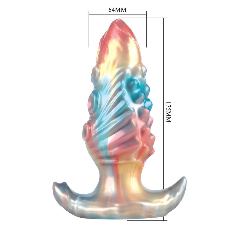 Power Monsters-Ebon Leviathan Dop Anal Gonflabil 18 cm 6 POWER MONSTERS - EBON LEVIATHAN TRICOLOR INFLATABLE FANTASY ANAL PLUG 18 CM · Jucarii Anale (imaginea 6)