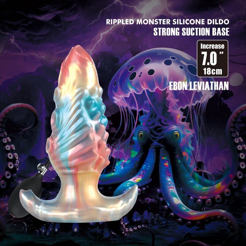 Power Monsters-Ebon Leviathan Dop Anal Gonflabil 18 cm 3 POWER MONSTERS - EBON LEVIATHAN TRICOLOR INFLATABLE FANTASY ANAL PLUG 18 CM · Jucarii Anale (imaginea 3)