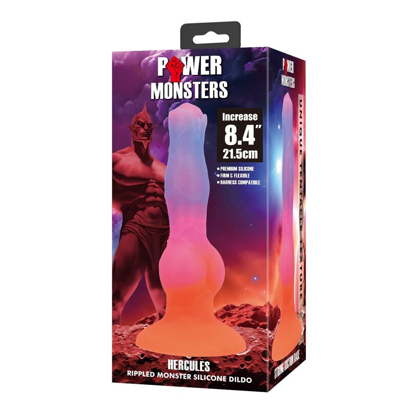POWER MONSTERS - HERCULES FANTASY SILICONE DILDO 21.5 CM Ø 5 CM · Dildo & Stimulatoare (imaginea 6)