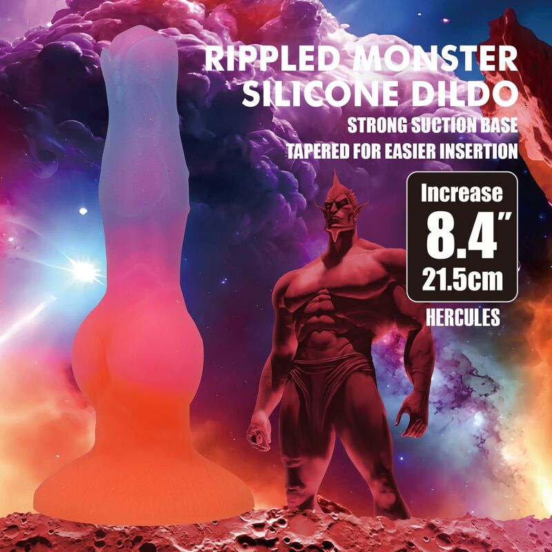POWER MONSTERS - HERCULES FANTASY SILICONE DILDO 21.5 CM Ø 5 CM · Dildo & Stimulatoare (imaginea 7)