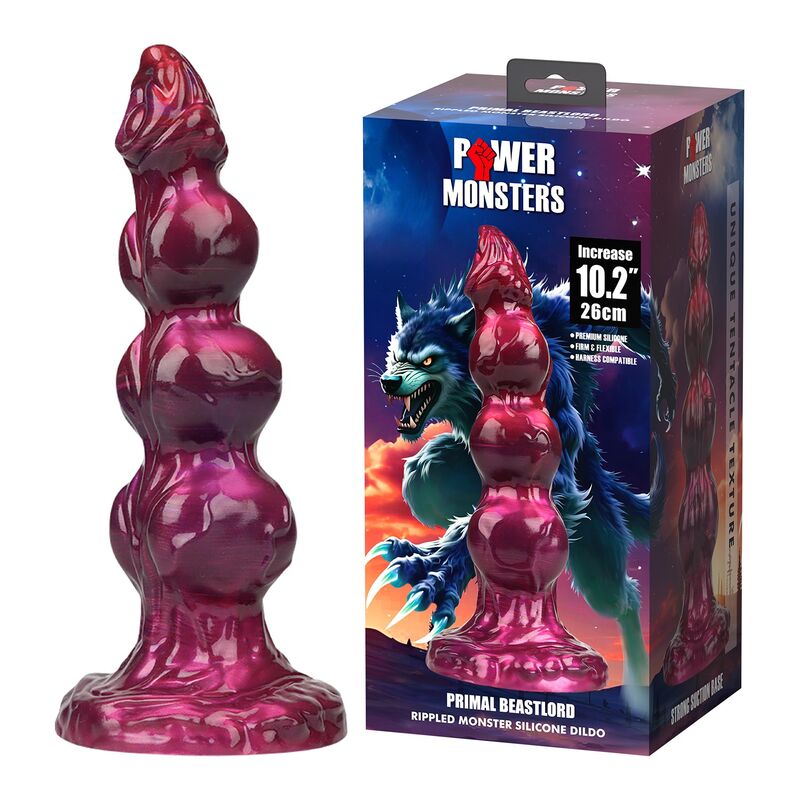 Power Monsters-Primal Beastlord Dildo Fantasy 26 cm Roz 2 POWER MONSTERS - PRIMAL BEASTLORD PINK TRANSLUCENT FANTASY SILICONE DILDO 26 CM Ø 5 CM · Dildo & Stimulatoare (imaginea 2)