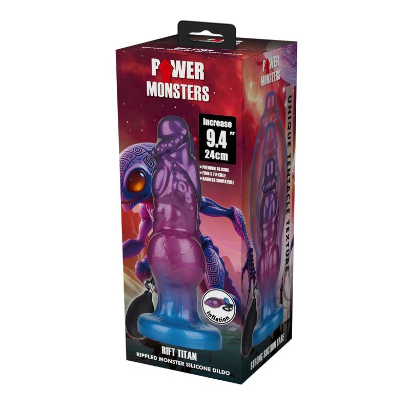 Power Monsters-Rift Titan Dildo Gonflabil 24 cm 2 POWER MONSTERS - RIFT TITAN BICOLOR INFLATABLE FANTASY SILICONE DILDO 24 CM Ø 5 CM · Dildo & Stimulatoare (imaginea 2)