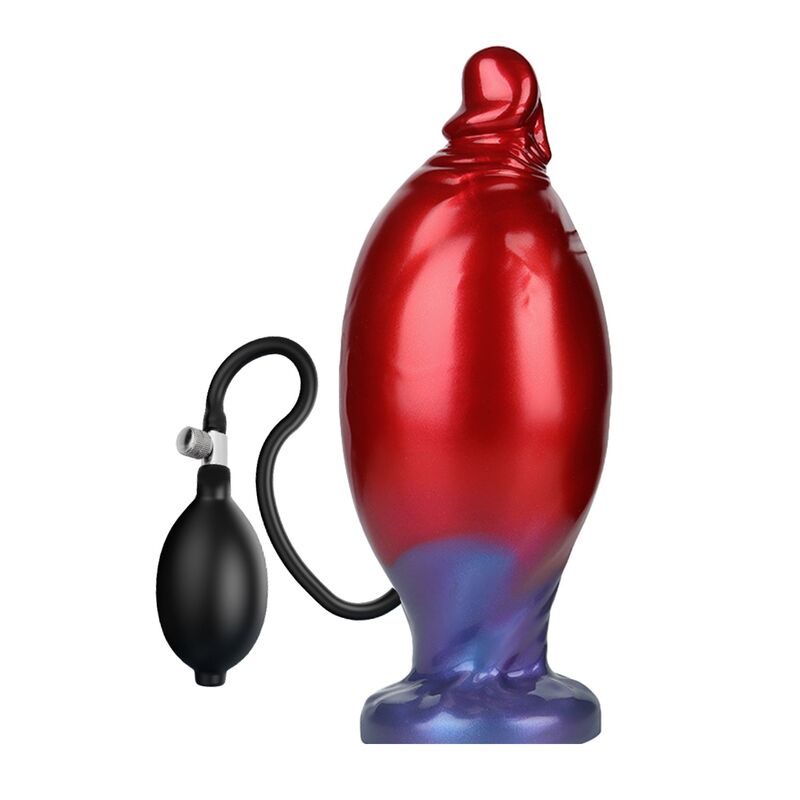 POWER MONSTERS - SHADOW BEHEMOTH BICOLOR INFLATABLE FANTASY SILICONE DILDO 22 CM Ø 5 CM · Jucarii Anale