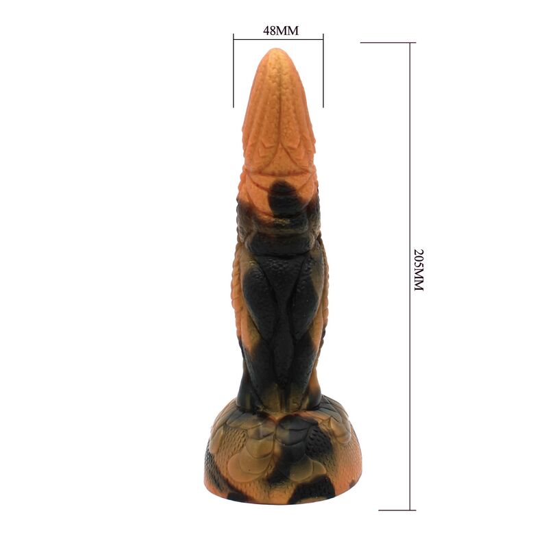 POWER MONSTERS - TYRANNOSAURUS BICOLOR FANTASY SILICONE DILDO 20.5 CM Ø 5 CM · Dildo & Stimulatoare (imaginea 7)