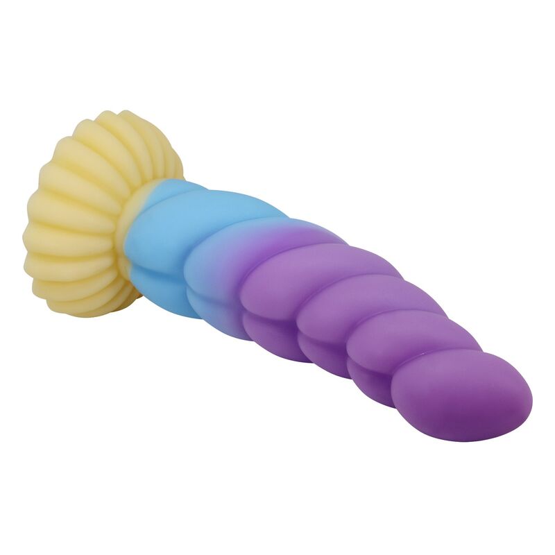 Power Monsters-Unicorn Tricolor Dildo Fantasy 22 cm 7 POWER MONSTERS - UNICORN TRICOLOR FANTASY SILICONE DILDO 22 CM Ø 5 CM · Dildo & Stimulatoare (imaginea 7)