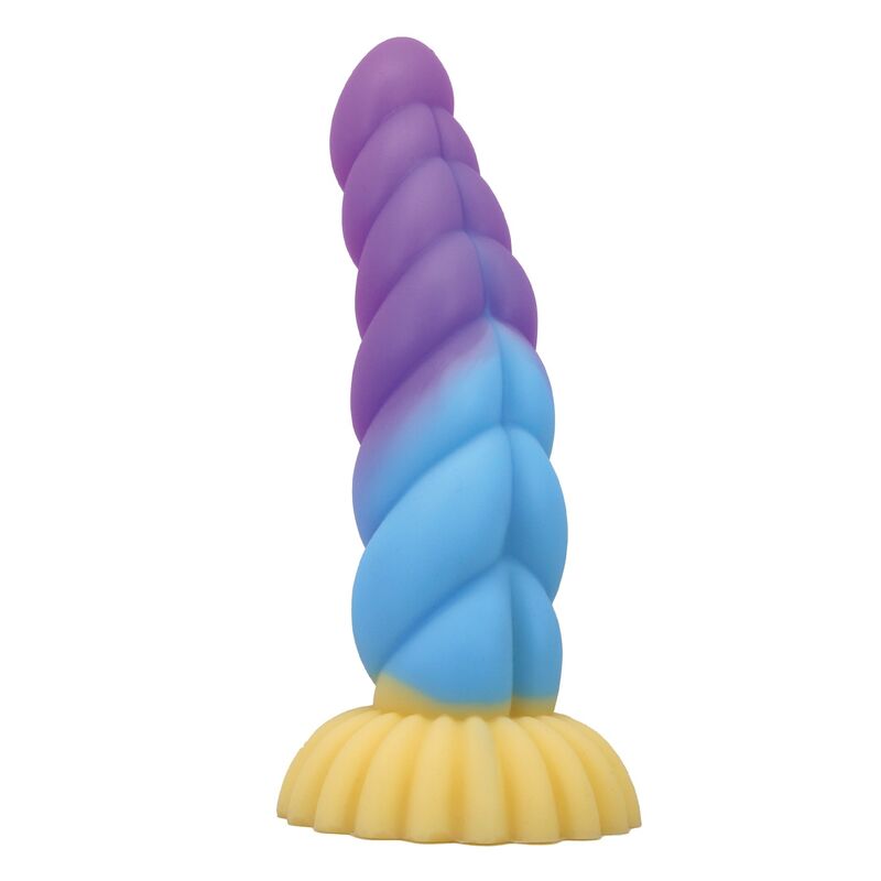 Power Monsters-Unicorn Tricolor Dildo Fantasy 22 cm 9 POWER MONSTERS - UNICORN TRICOLOR FANTASY SILICONE DILDO 22 CM Ø 5 CM · Dildo & Stimulatoare (imaginea 9)