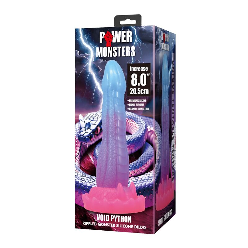 Power Monsters-Void Python Dildo Fantasy cu Ventuză 20,5 cm 4 POWER MONSTERS - VOID PYTHON FANTASY DILDO WITH SUCTION CUP 20.5 CM Ø 5.2 CM BLUE, PURPLE & PINK · Dildo & Stimulatoare (imaginea 4)