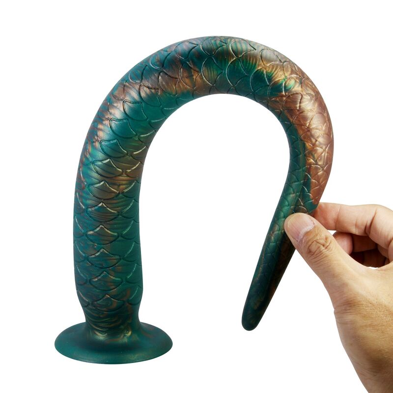 Power Monsters-Wildwyrm Tail Dildo Fantasy 47 cm 6 POWER MONSTERS - WILDWYRM TAIL BICOLOR FANTASY SILICONE DILDO 47 CM Ø 4 CM · Dildo & Stimulatoare (imaginea 6)