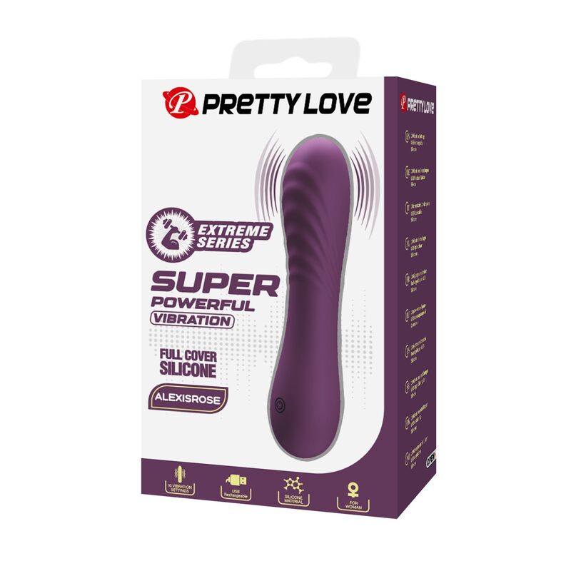 PRETTY LOVE - ALEXISROSE RECHARGEABLE VIBRATOR 10 FUNCTIONS PURPLE · Vibratoare (imaginea 6)
