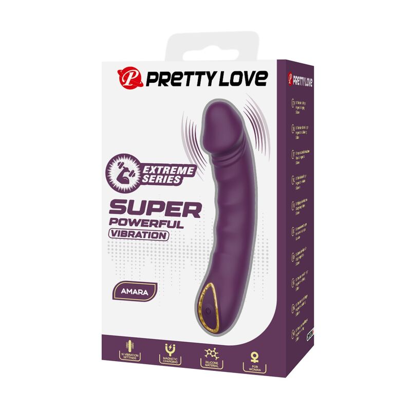 PRETTY LOVE - AMARA RECHARGEABLE VIBRATOR 10 FUNCTIONS PURPLE · Vibratoare (imaginea 5)