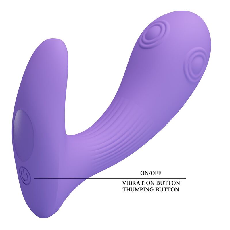 Pretty Love-Andromeda Vibrator cu Împingere și Vibrații Mov 7 PRETTY LOVE - ANDROMEDA RECHARGEABLE DUAL STIMULATION VIBRATOR PURPLE · Vibratoare (imaginea 7)