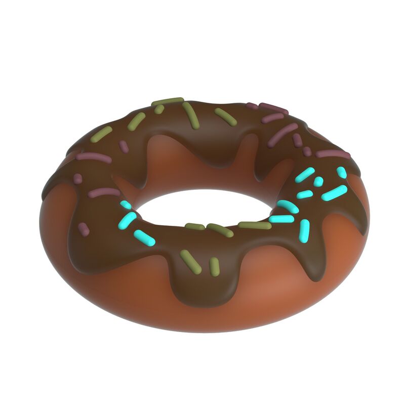 Pretty Love-Super Donut Inel pentru Penis din Silicon 3 PRETTY LOVE - SUPER DONUT PENIS RING BROWN · Inele & Mansoane Penis (imaginea 3)