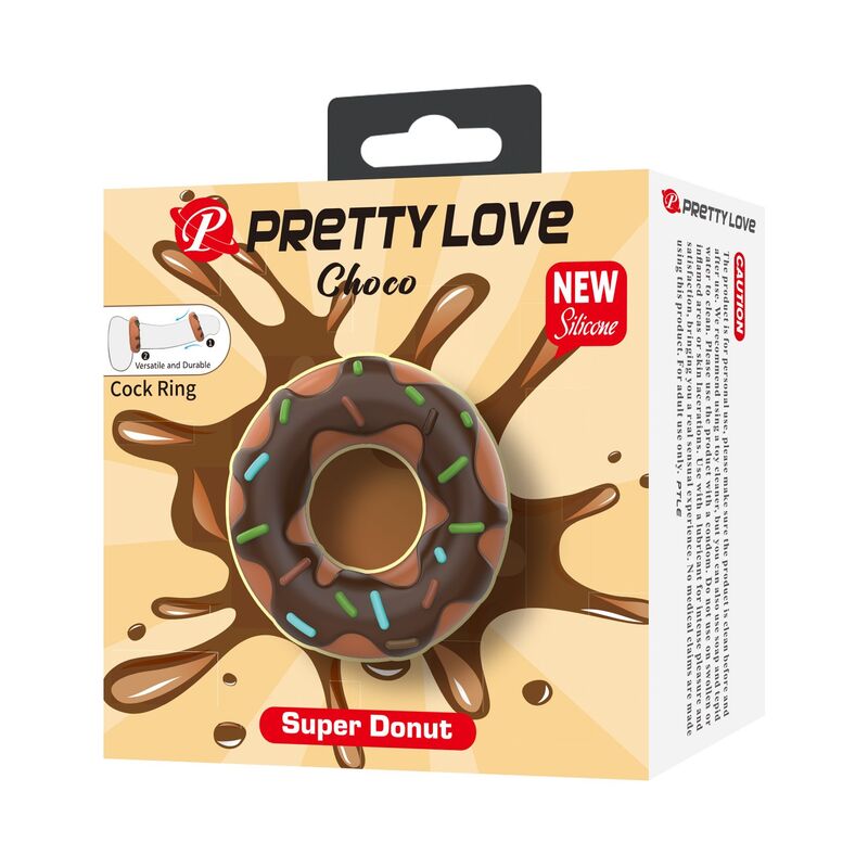 Pretty Love-Super Donut Inel pentru Penis din Silicon 5 PRETTY LOVE - SUPER DONUT PENIS RING BROWN · Inele & Mansoane Penis (imaginea 5)