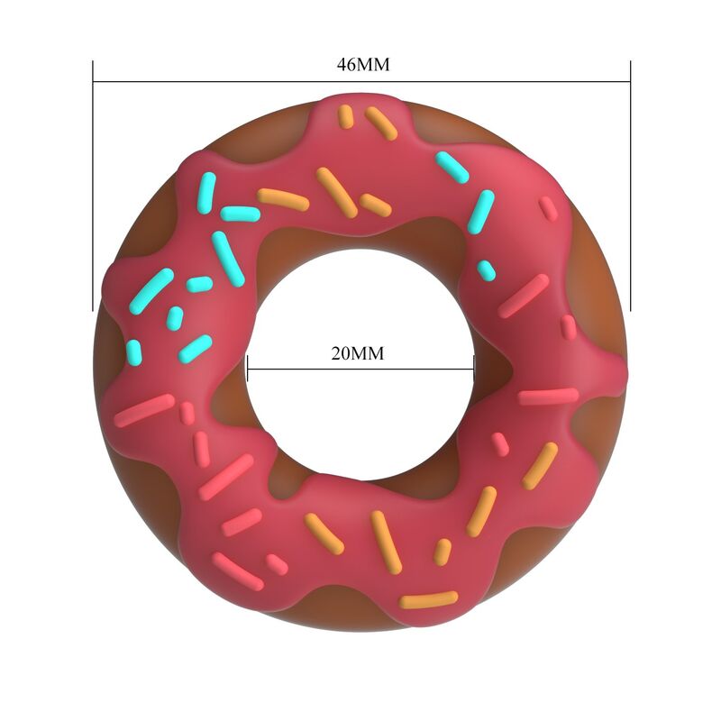 Pretty Love-Super Donut Inel pentru Penis din Silicon 9 PRETTY LOVE - SUPER DONUT PENIS RING PINK · Inele & Mansoane Penis (imaginea 2)