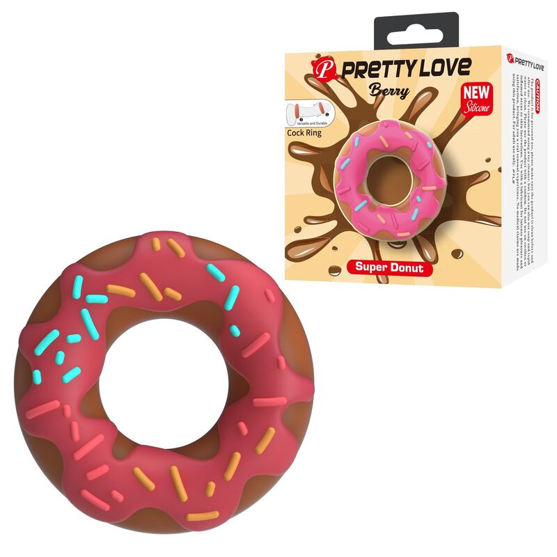 Pretty Love-Super Donut Inel pentru Penis din Silicon 12 PRETTY LOVE - SUPER DONUT PENIS RING PINK · Inele & Mansoane Penis (imaginea 5)