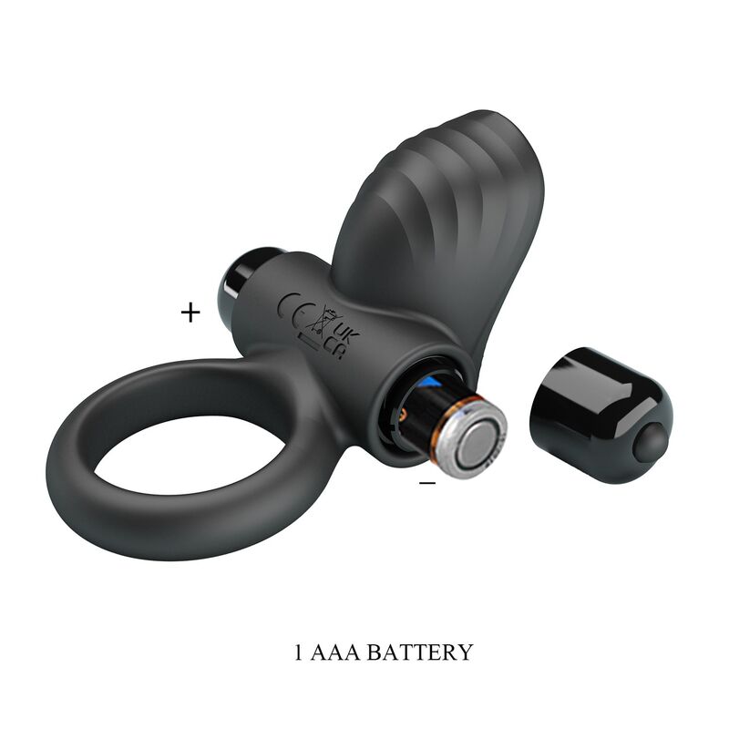 PRETTY LOVE - ADRIEN VIBRATING PENIS RING 10 FUNCTIONS BLACK · Inele & Mansoane Penis (imaginea 8)