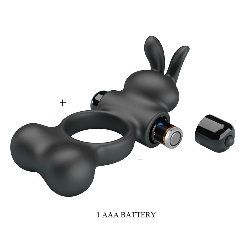 Pretty Love-Inel Vibrator cu Stimulator Iepuraș Negru 7 PRETTY LOVE - VIBRATING PENIS RING WITH BUNNY STIMULATOR 10 FUNCTIONS BLACK · Inele & Mansoane Penis (imaginea 7)