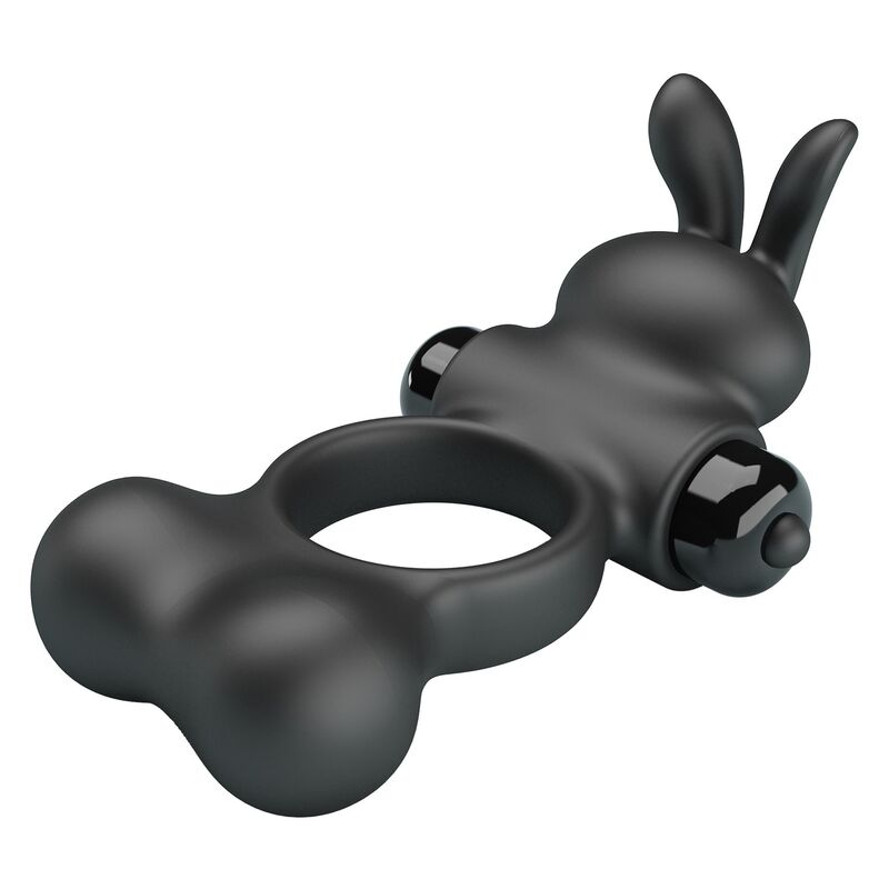 Pretty Love-Inel Vibrator cu Stimulator Iepuraș Negru 5 PRETTY LOVE - VIBRATING PENIS RING WITH BUNNY STIMULATOR 10 FUNCTIONS BLACK · Inele & Mansoane Penis (imaginea 5)