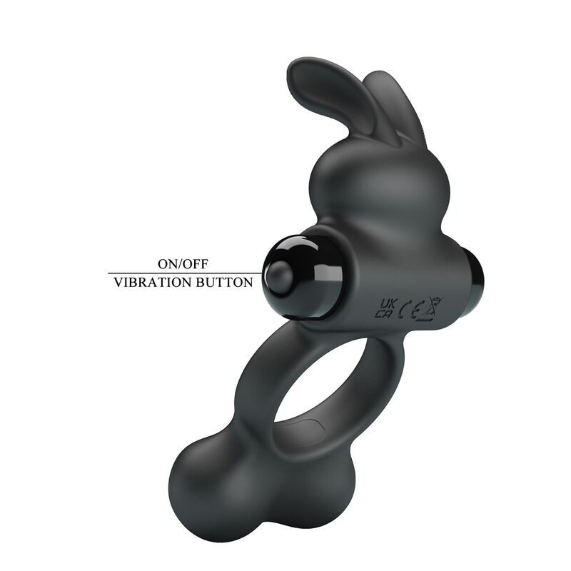 Pretty Love-Inel Vibrator cu Stimulator Iepuraș Negru 8 PRETTY LOVE - VIBRATING PENIS RING WITH BUNNY STIMULATOR 10 FUNCTIONS BLACK · Inele & Mansoane Penis (imaginea 8)