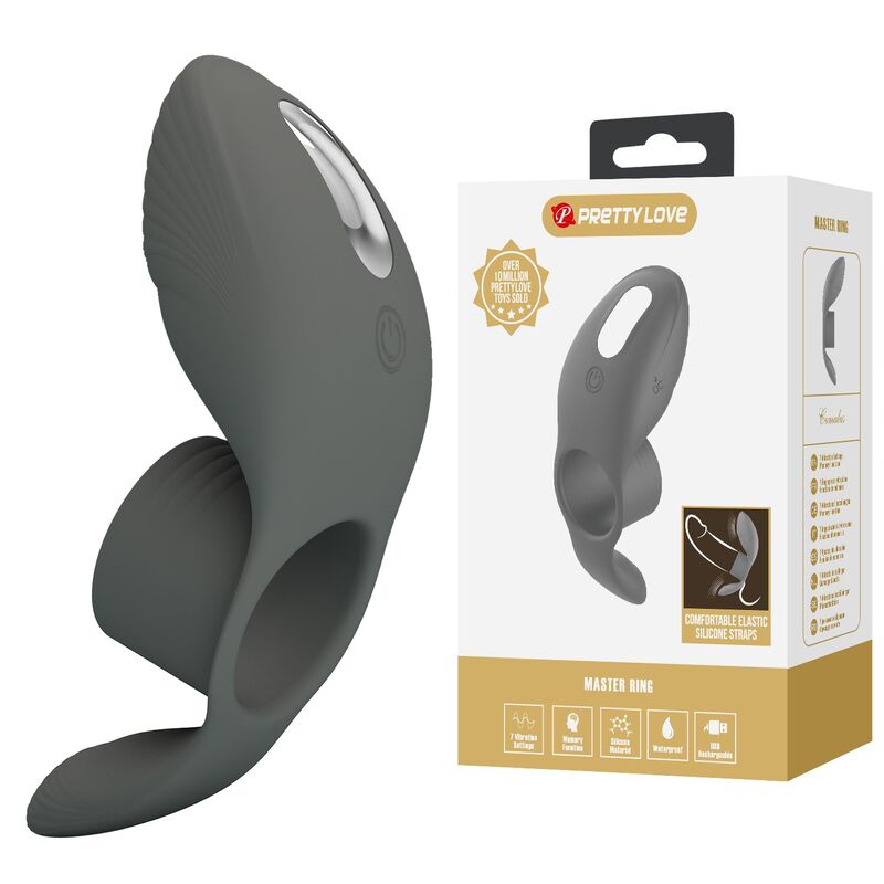 Pretty Love-Inel Vibrator Reîncărcabil cu Stimulare Dublă 2 PRETTY LOVE - RECHARGEABLE VIBRATING RING WITH DUAL STIMULATION · Inele & Mansoane Penis (imaginea 2)