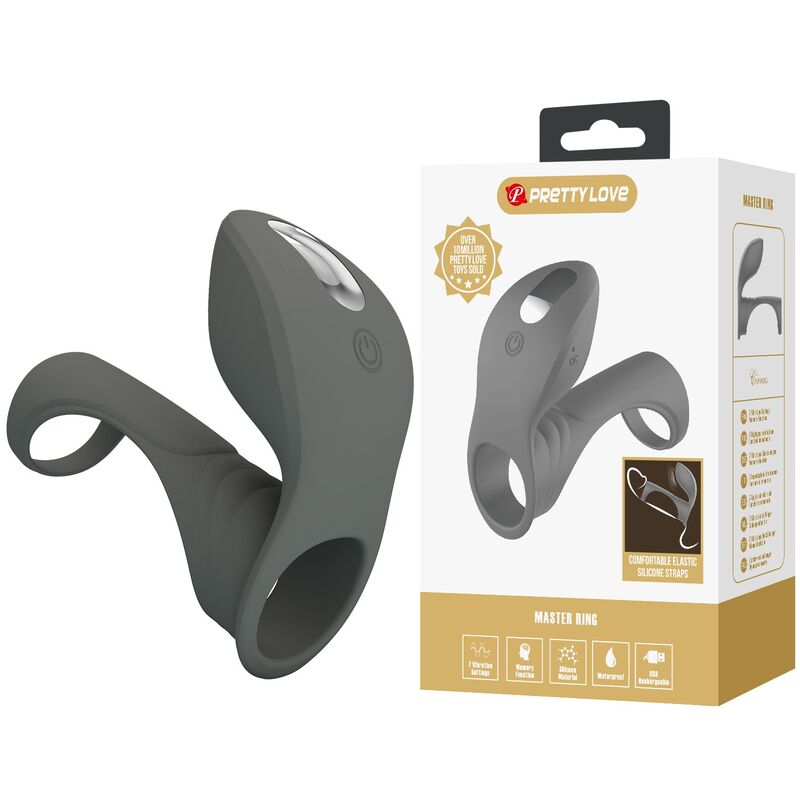 Pretty Love-Inel Vibrator Reîncărcabil cu Stimulator Dublu 10 PRETTY LOVE - RECHARGEABLE VIBRATING RING WITH DUAL STIMULATOR · Inele & Mansoane Penis (imaginea 10)