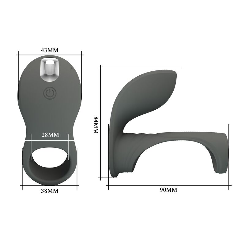 Pretty Love-Inel Vibrator Reîncărcabil cu Stimulator Dublu 8 PRETTY LOVE - RECHARGEABLE VIBRATING RING WITH DUAL STIMULATOR · Inele & Mansoane Penis (imaginea 8)
