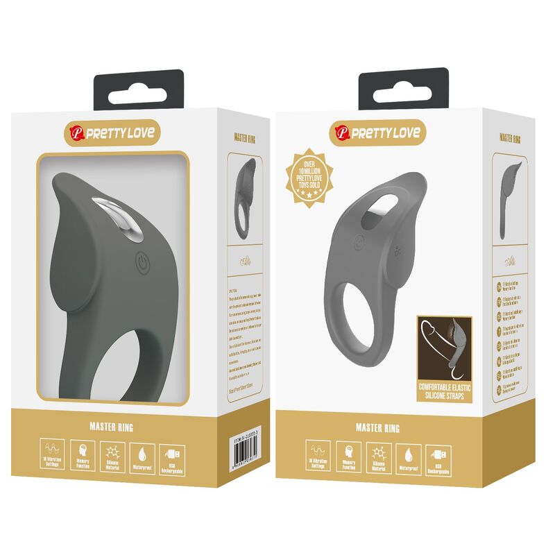 PRETTY LOVE - RECHARGEABLE FLEXIBLE SILICONE VIBRATING RING · Inele & Mansoane Penis (imaginea 10)