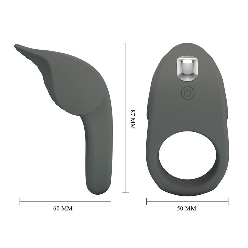PRETTY LOVE - RECHARGEABLE FLEXIBLE SILICONE VIBRATING RING · Inele & Mansoane Penis (imaginea 6)