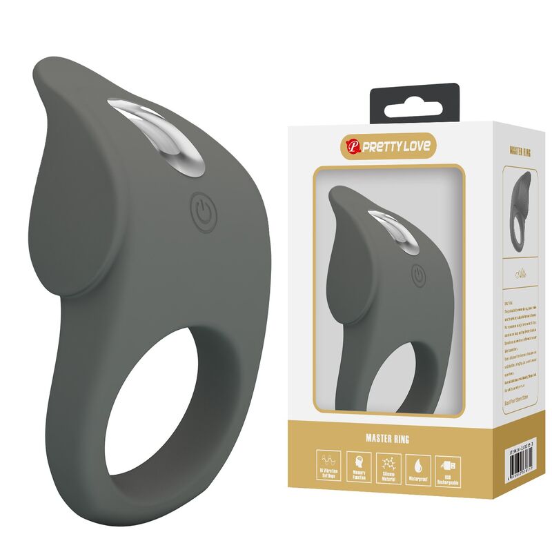 PRETTY LOVE - RECHARGEABLE FLEXIBLE SILICONE VIBRATING RING · Inele & Mansoane Penis (imaginea 2)