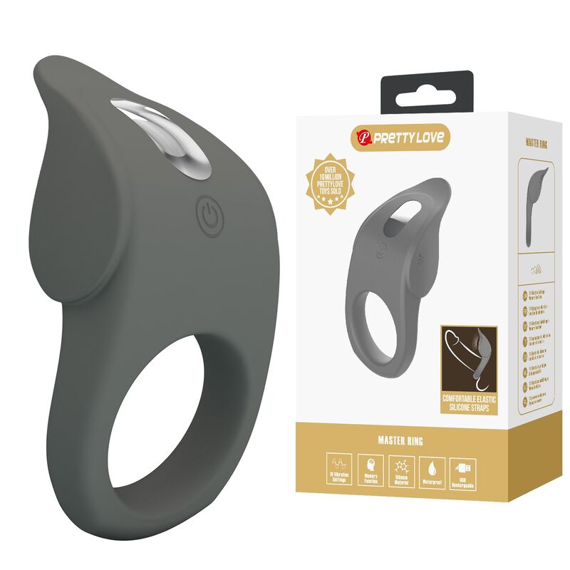 PRETTY LOVE - RECHARGEABLE FLEXIBLE SILICONE VIBRATING RING · Inele & Mansoane Penis (imaginea 9)