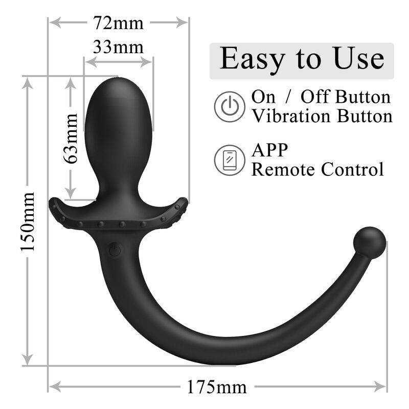 Pretty Love-Anthony Vibrator Anal și Perineu cu Aplicație 4 PRETTY LOVE - ANTHONY APP CONTROL ANAL AND PERINEUM VIBRATOR BLACK · Jucarii Anale (imaginea 4)
