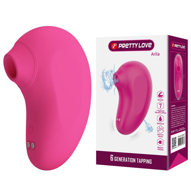 PRETTY LOVE - ARILA RECHARGEABLE CLITORAL SUCTION STIMULATOR WITH VIBRATION PINK · Vibratoare