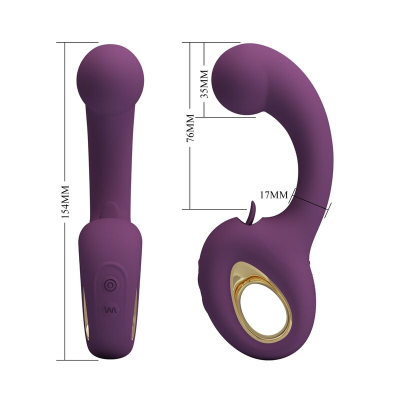 Pretty Love-Brynnlee Vibrator cu Stimulator Oral Mov 10 PRETTY LOVE - BRYNNLEE RECHARGEABLE VIBRATOR WITH ORAL STIMULATOR 10 VIBRATIONS & 5 LICKING FUNCTIONS PURPLE · Vibratoare (imaginea 10)