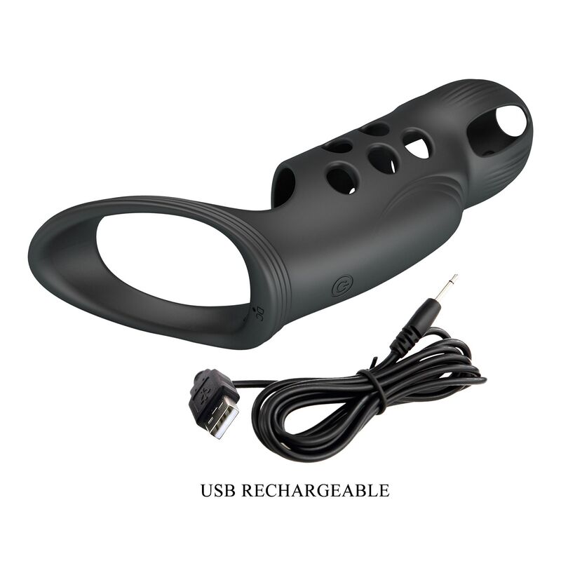Pretty Love-Craig Inel Vibrator pentru Penis Negru 9 PRETTY LOVE - CRAIG RECHARGEABLE VIBRATING PENIS RING BLACK · Inele & Mansoane Penis (imaginea 9)