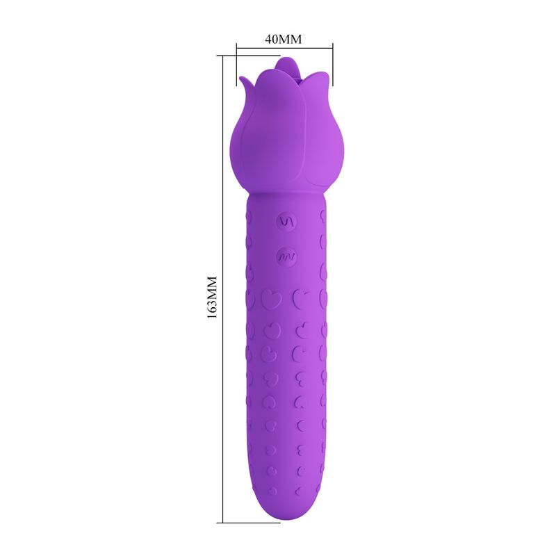 PRETTY LOVE - DANNELL RECHARGEABLE ORAL AND CLITORAL STIMULATOR VIBRATOR PURPLE · Vibratoare (imaginea 6)