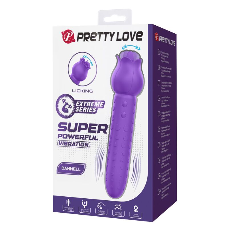 PRETTY LOVE - DANNELL RECHARGEABLE ORAL AND CLITORAL STIMULATOR VIBRATOR PURPLE · Vibratoare (imaginea 5)