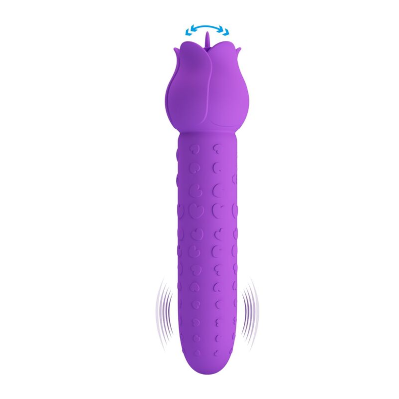 PRETTY LOVE - DANNELL RECHARGEABLE ORAL AND CLITORAL STIMULATOR VIBRATOR PURPLE · Vibratoare (imaginea 7)