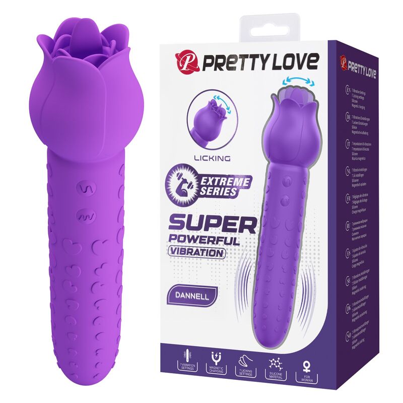 Pretty Love-Dannell Stimulator Clitoris cu Limbă Mov 460 Pretty Love-Dannell Stimulator Clitoris cu Limbă Mov