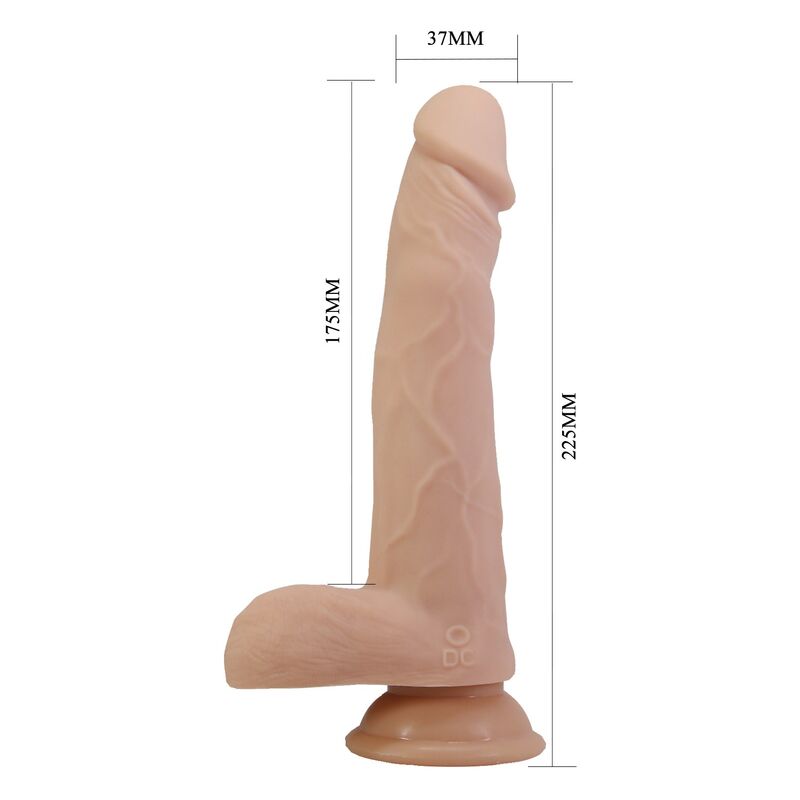 PRETTY LOVE - DAVEY THRUSTING & ROTATING VIBRATING DILDO REMOTE CONTROL 22.5 CM Ø 4.8 CM NATURAL · Masturbatoare (imaginea 6)