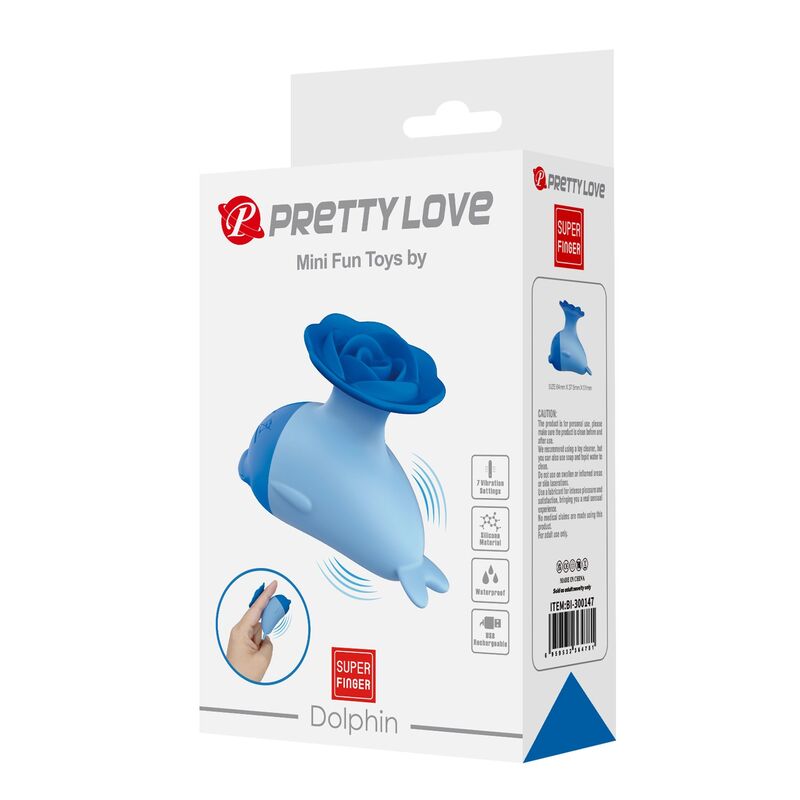 Pretty Love-Dolphin Mini Vibrator Reîncărcabil Albastru 3 PRETTY LOVE - DOLPHIN MINI USB RECHARGEABLE VIBRATOR · Vibratoare (imaginea 3)
