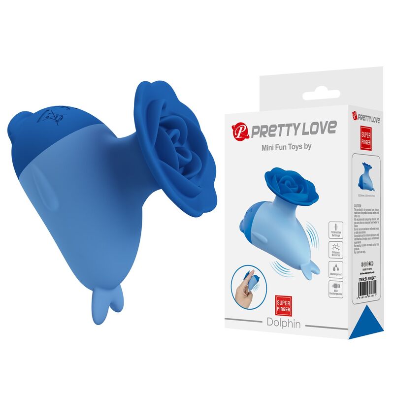 Pretty Love-Dolphin Mini Vibrator Reîncărcabil Albastru 4 PRETTY LOVE - DOLPHIN MINI USB RECHARGEABLE VIBRATOR · Vibratoare (imaginea 4)